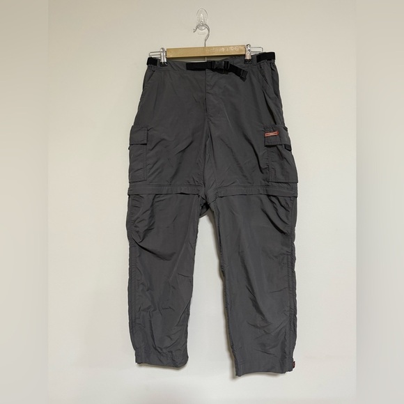 REI Women’s Gray Nylon Convertible Zip Off Pants Size 12 Petite Hiking Outdoor - Picture 1 of 10